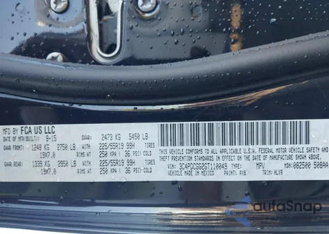 2016 Dodge Journey Crossroad Plus из США, поврежденный, VIN 3C4PDCGG2GT110049